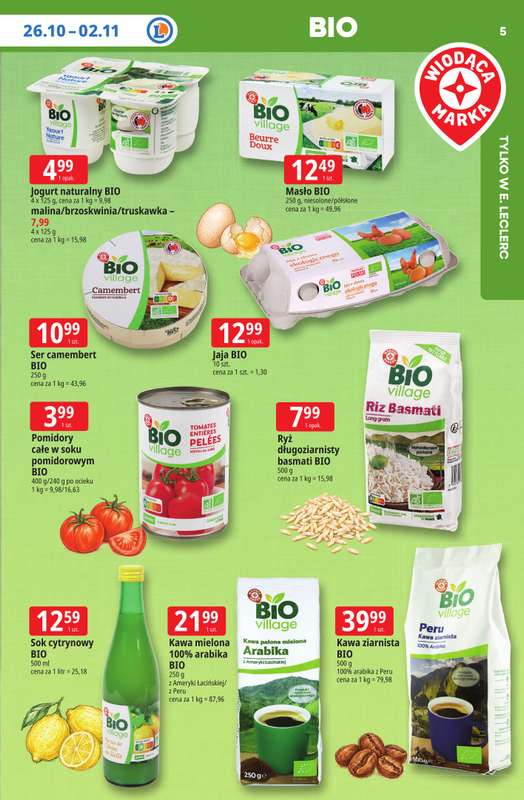 Leclerc - gazetka promocyjna Oferta E.Leclerc | Tanio to tu! od poniedziałku 26.10 do poniedziałku 02.11 - strona 5