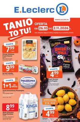 Leclerc - gazetka promocyjna Oferta E.Leclerc | Tanio to tu! od poniedziałku 26.10 do poniedziałku 02.11