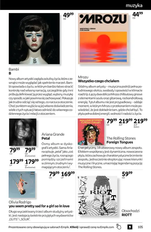 Empik - gazetka promocyjna Tom kultury: muzyka od środy 28.10 do środy 11.11 - strona 11