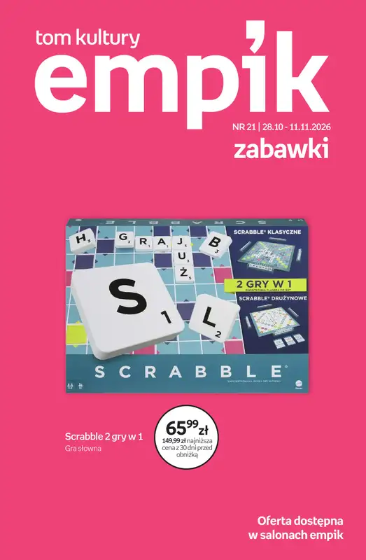Empik - gazetka promocyjna Tom kultury: zabawki od środy 28.10 do środy 11.11