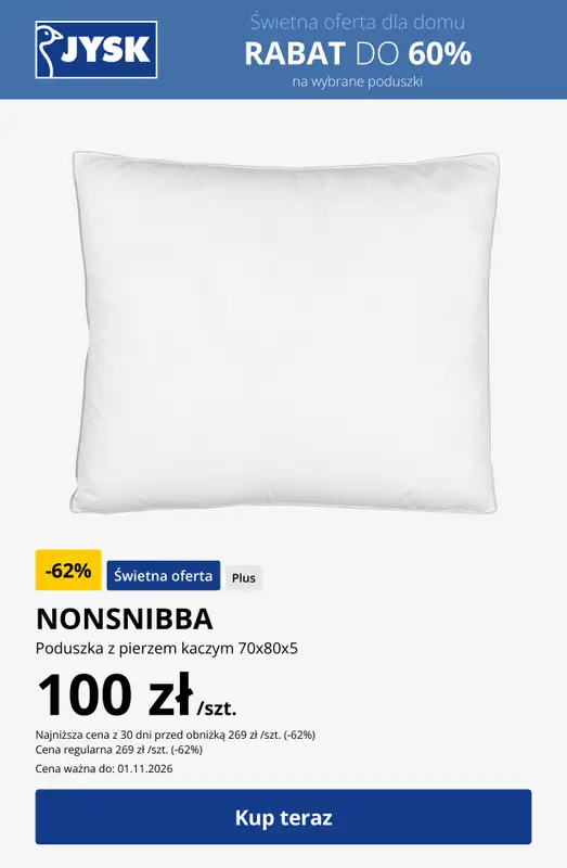 Jysk - gazetka promocyjna Świetna oferta dla domu Rabat do 60% od środy 28.10 do poniedziałku 02.11 - strona 4