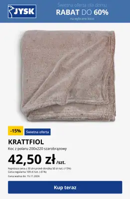 Jysk - gazetka promocyjna Świetna oferta dla domu Rabat do 60% od środy 28.10 do poniedziałku 02.11 - strona 12