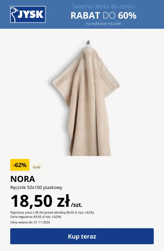 Jysk - gazetka promocyjna Świetna oferta dla domu Rabat do 60% od środy 28.10 do poniedziałku 02.11 - strona 5