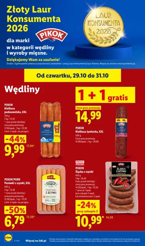 Lidl - gazetka promocyjna Oferta od czwartku od czwartku 29.10 do soboty 31.10 - strona 64