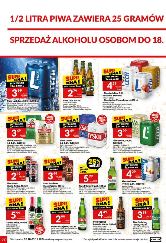 Twój Market - gazetka promocyjna Gazetka od środy 28.10 do wtorku 03.11 - strona 32