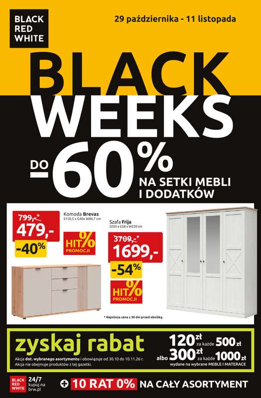 Black Red White - gazetka promocyjna Gazetka od czwartku 29.10 do środy 11.11