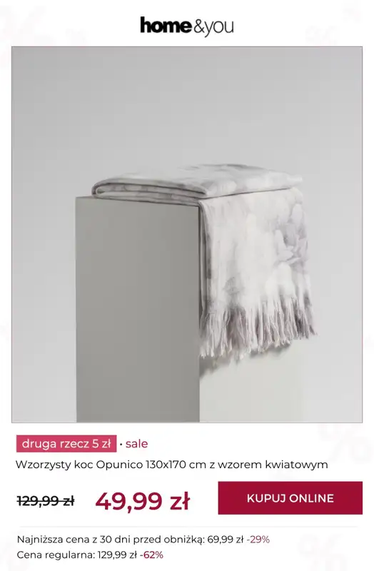 home&you - gazetka promocyjna Druga rzecz 5 zł od środy 28.10 do czwartku 29.10 - strona 8