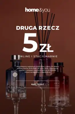 home&you - gazetka promocyjna Druga rzecz 5 zł od środy 28.10 do czwartku 29.10