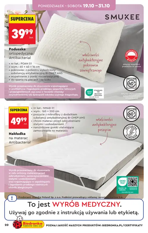 Biedronka - gazetka promocyjna Hity i inspiracje, od 17.10 od soboty 17.10 do środy 04.11 - strona 22