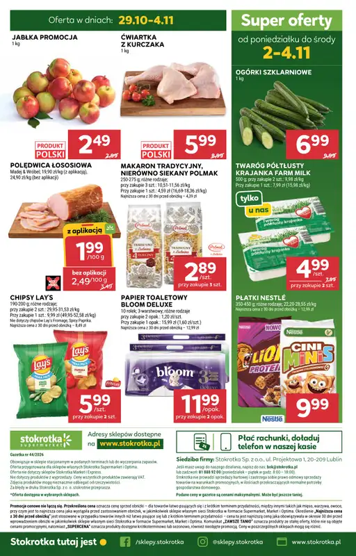 Stokrotka - gazetka promocyjna Gazetka Supermarket od czwartku 29.10 do środy 04.11 - strona 58