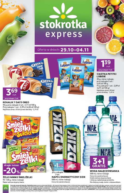 Stokrotka - gazetka promocyjna Gazetka Express od czwartku 29.10 do środy 04.11