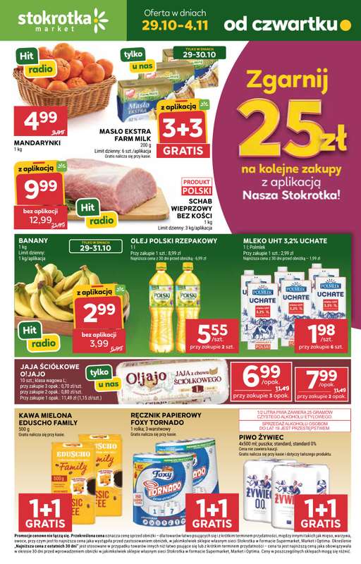 Stokrotka - gazetka promocyjna Gazetka Market od czwartku 29.10 do środy 04.11
