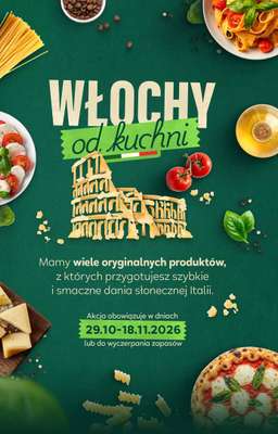 Stokrotka - gazetka promocyjna Włochy od kuchni od czwartku 29.10 do środy 18.11