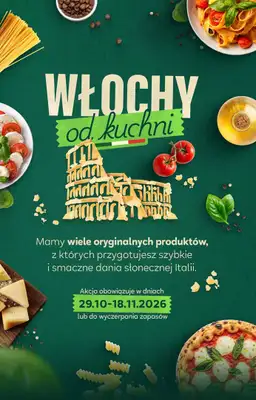 Stokrotka - gazetka promocyjna Włochy od kuchni od czwartku 29.10 do środy 18.11
