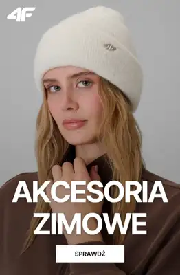 4F - gazetka promocyjna Akcesoria zimowe – od 29,99 zł od piątku 30.10 