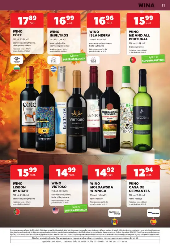 Stokrotka - gazetka promocyjna W dobrym smaku od czwartku 29.10 do środy 25.11 - strona 11