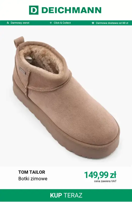 Deichmann - gazetka promocyjna Botki na każdą pogodę od środy 28.10  - strona 5