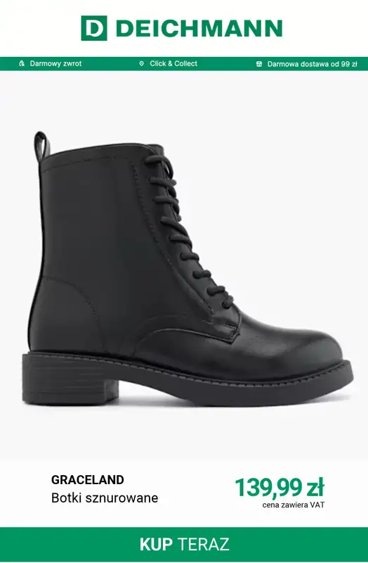 Deichmann - gazetka promocyjna Botki na każdą pogodę od środy 28.10  - strona 14