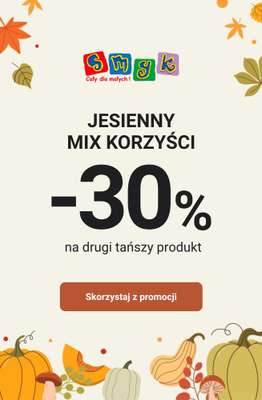 Smyk - gazetka promocyjna -30% na drugi tańszy produkt od środy 28.10 do piątku 30.10