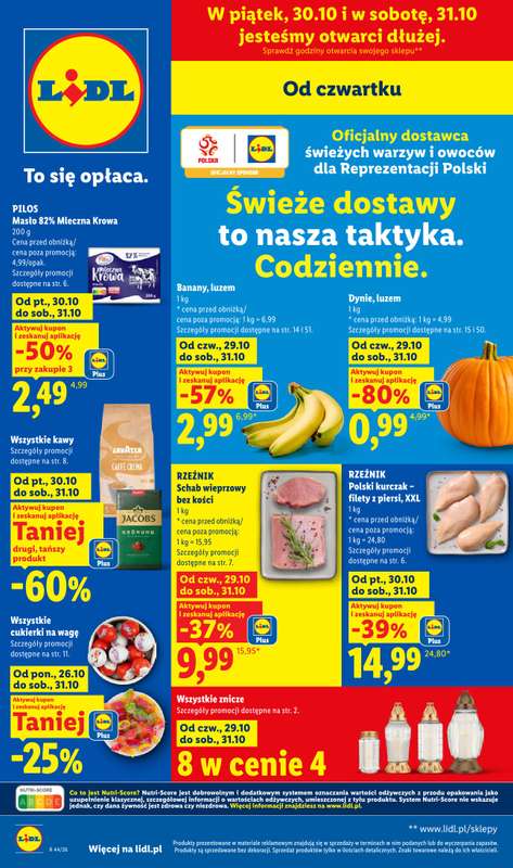 Lidl - gazetka promocyjna Oferta od czwartku od czwartku 29.10 do soboty 31.10
