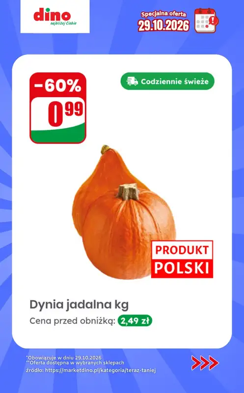 Dino - gazetka promocyjna Specjalna oferta na 29.10.2026 - promocje spoza gazetki od czwartku 29.10 do czwartku 29.10 - strona 2