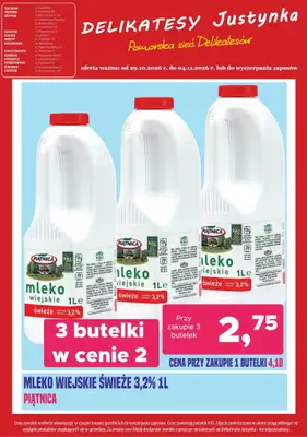 Delikatesy Justynka - gazetka promocyjna Gazetka od czwartku 29.10 do środy 04.11 - strona 3