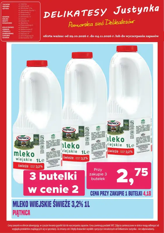 Delikatesy Justynka - gazetka promocyjna Gazetka od czwartku 29.10 do środy 04.11 - strona 3