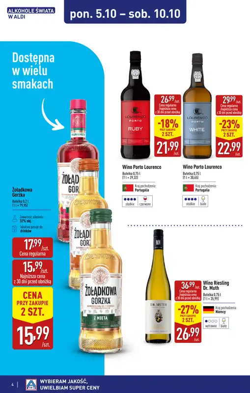 Aldi - gazetka promocyjna Świat alkoholi od poniedziałku 05.10 do soboty 31.10 - strona 6