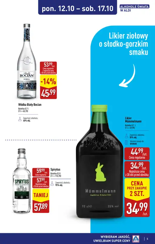 Aldi - gazetka promocyjna Świat alkoholi od poniedziałku 05.10 do soboty 31.10 - strona 7