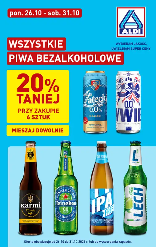 Aldi - gazetka promocyjna Piwa bezalkoholowe  