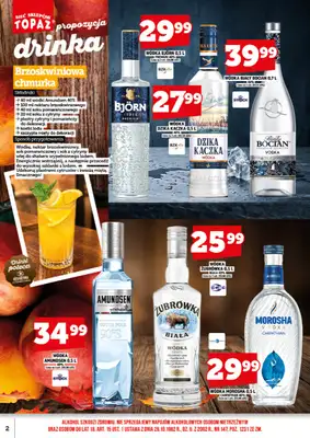TOPAZ - gazetka promocyjna Ulotka alkoholowa od niedzieli 01.11 do niedzieli 15.11 - strona 2