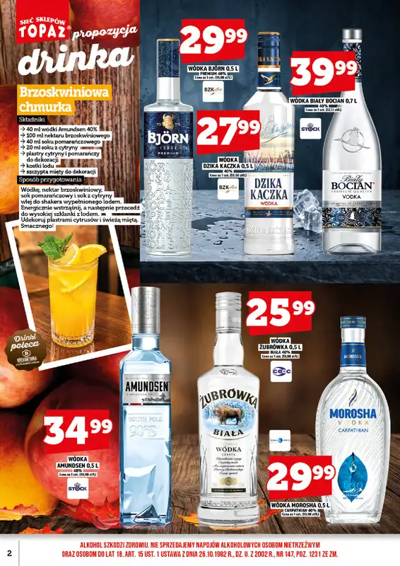 TOPAZ - gazetka promocyjna Ulotka alkoholowa od niedzieli 01.11 do niedzieli 15.11 - strona 2