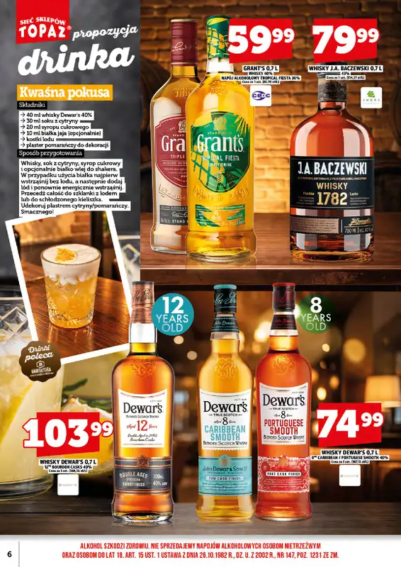 TOPAZ - gazetka promocyjna Ulotka alkoholowa od niedzieli 01.11 do niedzieli 15.11 - strona 6