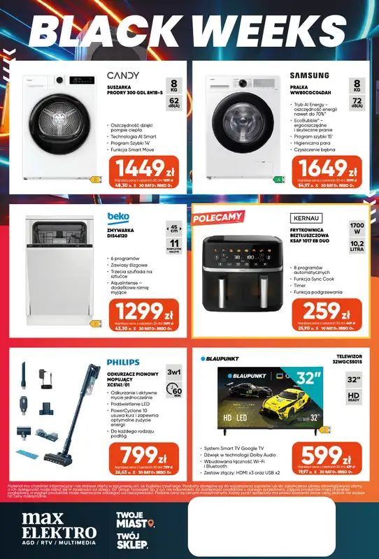 Max Elektro - gazetka promocyjna Gazetka od czwartku 29.10 do poniedziałku 30.11 - strona 12