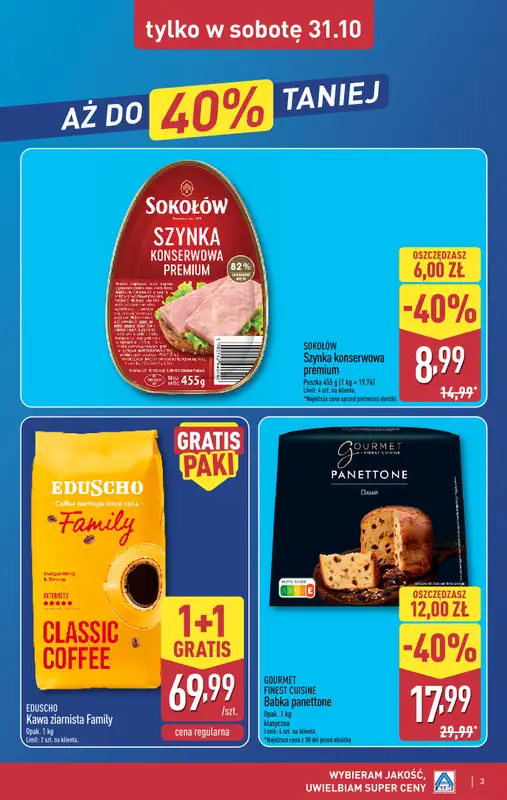 Aldi - gazetka promocyjna Weekend super cen w Aldi! od czwartku 29.10 do soboty 31.10 - strona 3