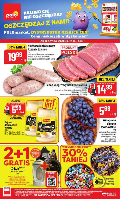 POLOmarket - gazetka promocyjna Gazetka od środy 28.10 do wtorku 03.11