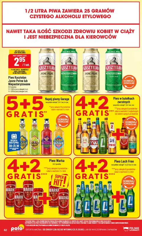 POLOmarket - gazetka promocyjna Gazetka od środy 28.10 do wtorku 03.11 - strona 62