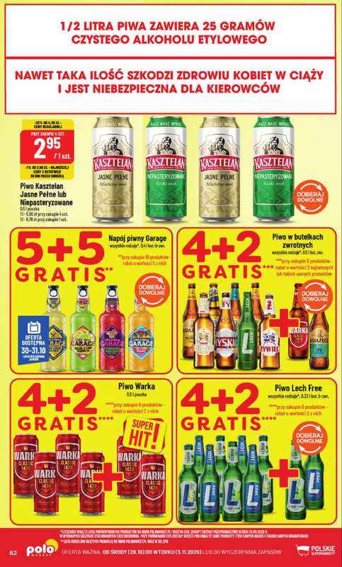 POLOmarket - gazetka promocyjna Gazetka od środy 28.10 do wtorku 03.11 - strona 62