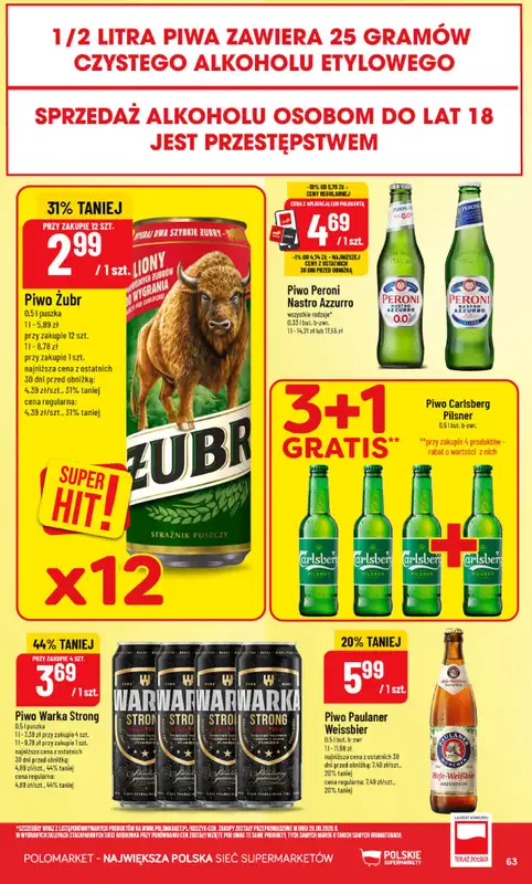 POLOmarket - gazetka promocyjna Gazetka od środy 28.10 do wtorku 03.11 - strona 63