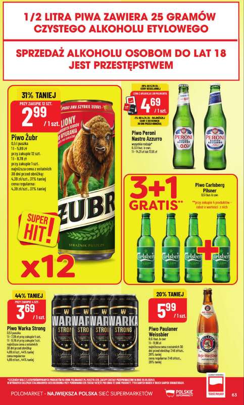 POLOmarket - gazetka promocyjna Gazetka od środy 28.10 do wtorku 03.11 - strona 63