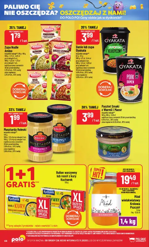 POLOmarket - gazetka promocyjna Gazetka od środy 28.10 do wtorku 03.11 - strona 44