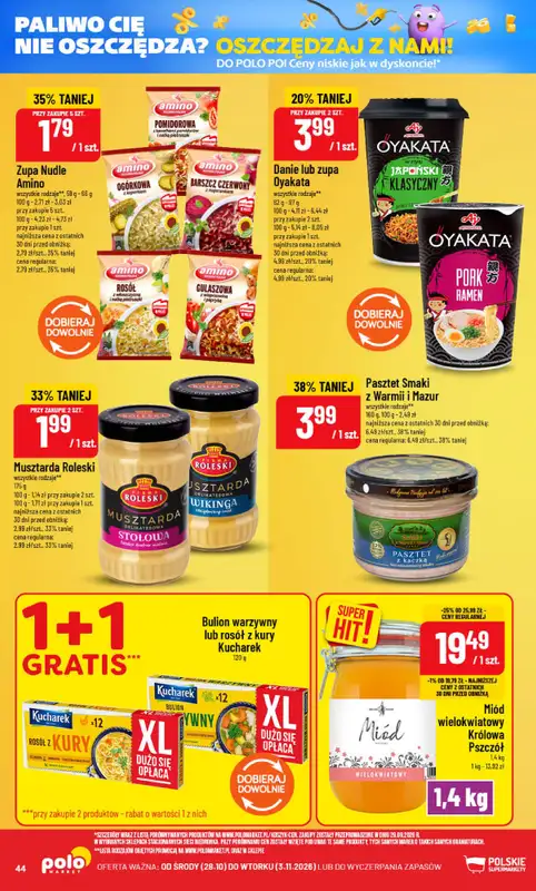 POLOmarket - gazetka promocyjna Gazetka od środy 28.10 do wtorku 03.11 - strona 44