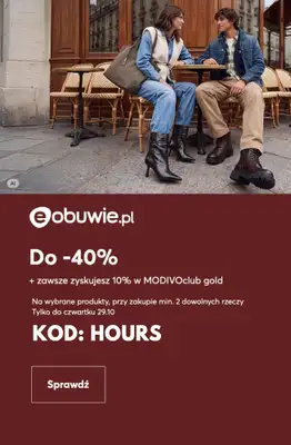 eobuwie.pl - gazetka promocyjna Do -40% na wybrane produkty przy zakupie 2 szt. od czwartku 29.10 do czwartku 29.10