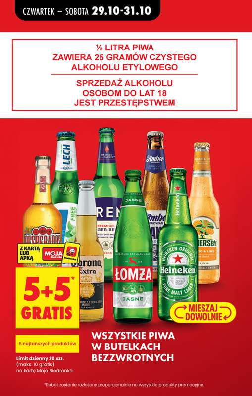 Biedronka - gazetka promocyjna Najlepsze oferty na PIWO! od czwartku 29.10 do soboty 31.10 - strona 2