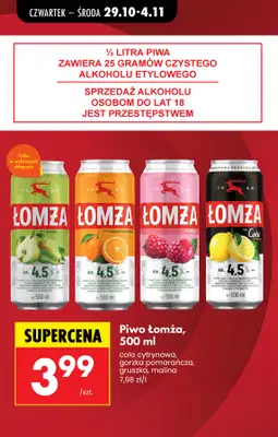 Biedronka - gazetka promocyjna Najlepsze oferty na PIWO! od czwartku 29.10 do soboty 31.10 - strona 6