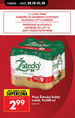 Biedronka - gazetka promocyjna Najlepsze oferty na PIWO! od czwartku 29.10 do soboty 31.10 - strona 3