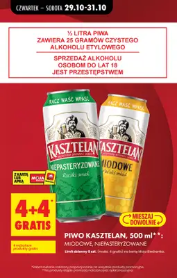 Biedronka - gazetka promocyjna Najlepsze oferty na PIWO! od czwartku 29.10 do soboty 31.10 - strona 4
