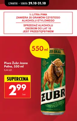 Biedronka - gazetka promocyjna Najlepsze oferty na PIWO! od czwartku 29.10 do soboty 31.10 - strona 9