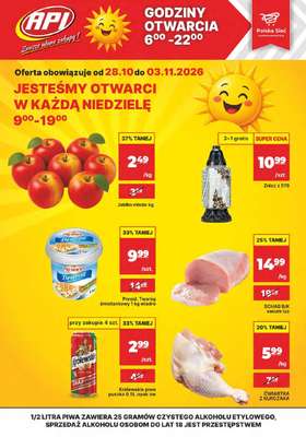 API Market - gazetka promocyjna Gazetka od czwartku 29.10 do wtorku 03.11