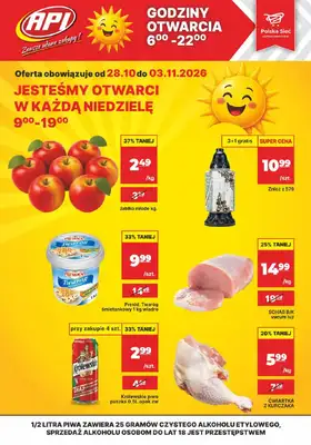 API Market - gazetka promocyjna Gazetka od czwartku 29.10 do wtorku 03.11